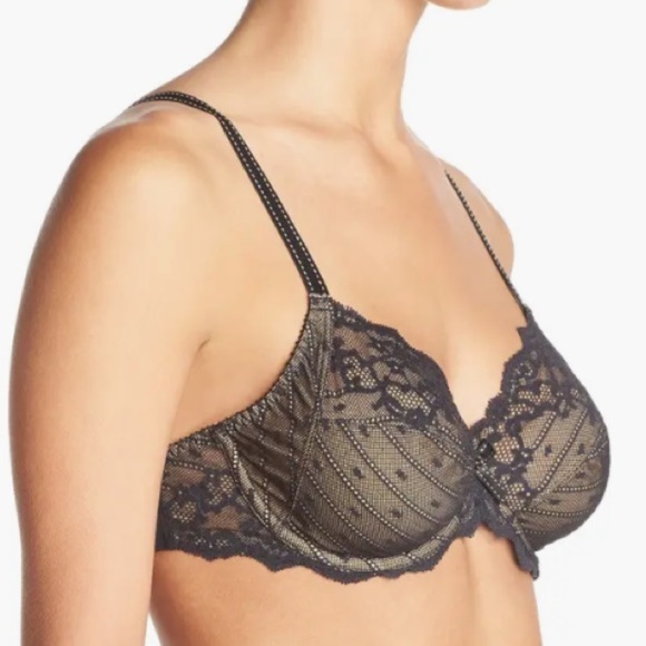 Chantelle Lingerie Rive Gauche Full Coverage Underwire Black Bra size 34D - Picture 14 of 14